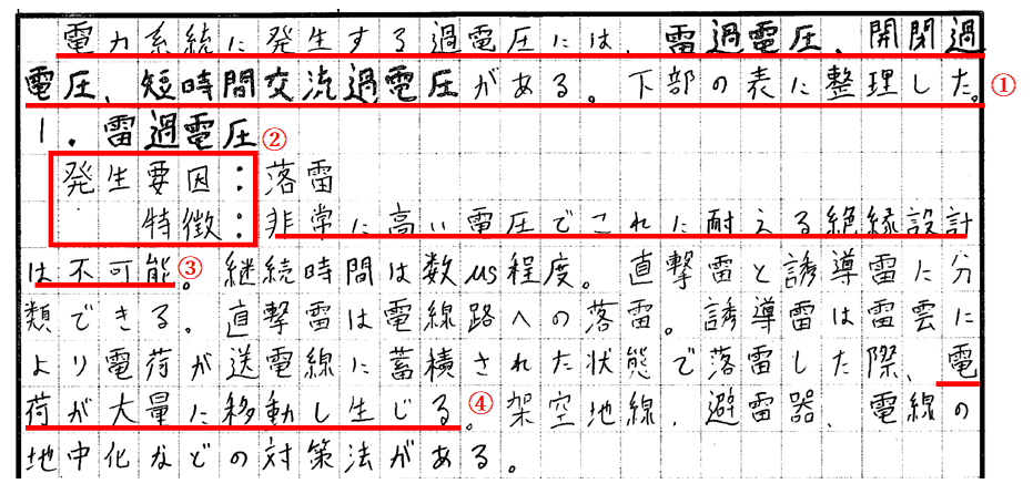 技術士　二次試験対策　過電圧の種類１